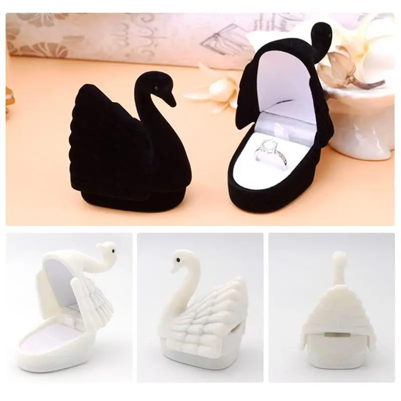 Velvet Swan Necklace Ring Earrings Present Gift Jewelry Packaging Box For Storage Wedding Engagement Display Holder Wholesale
Velvet Swan Necklace Ring Earrings Present Gift Jewelry Packaging Box For Storage Wedding Engagement Display Holder Wholesale