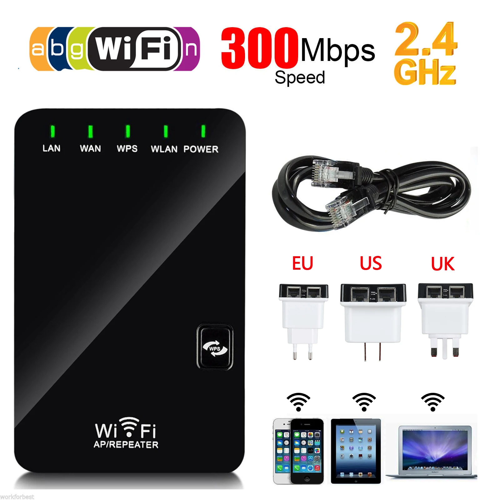 

300Mbps Wireless WiFi Repeater Wi-fi Range Extender Signal Amplifier 802.11N/B/G Booster Repetidor Wi fi Reapeter Accessories