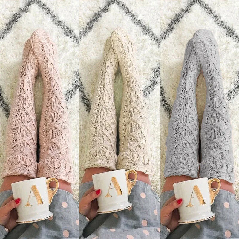 Fashion Hot Stockings 7 Colors Winter Thick Warm Stockings Women Cable Woolen Over Knee Long Boots Thigh High Warm Stocking
Fashion Hot Stockings 7 Colors Winter Thick Warm Stockings Women Cable Woolen Over Knee Long Boots Thigh High Warm Stocking