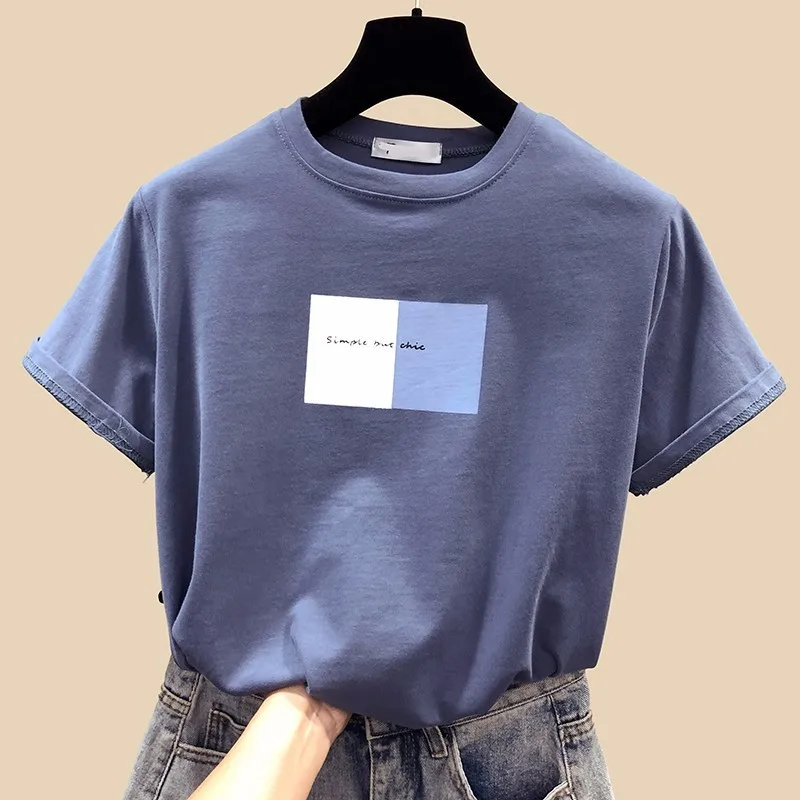 Fashion breif cotton t shirt women short sleeve tops summer 2019 new arrivals 5colors
Fashion breif cotton t shirt women short sleeve tops summer 2019 new arrivals 5colors