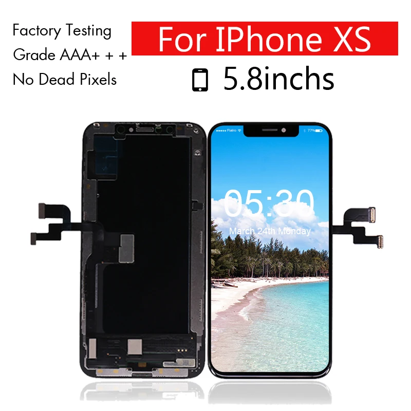 Для iPhone XS ЖК-дисплей кодирующий преобразователь сенсорного экрана в сборе Pantalla