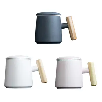 400ml Mug With Lid Coffee Cup Couples Ceramic Cups Creative Wooden Handle Milk Water Container Hand Tea Drink Supplies
400ml Mug With Lid Coffee Cup Couples Ceramic Cups Creative Wooden Handle Milk Water Container Hand Tea Drink Supplies