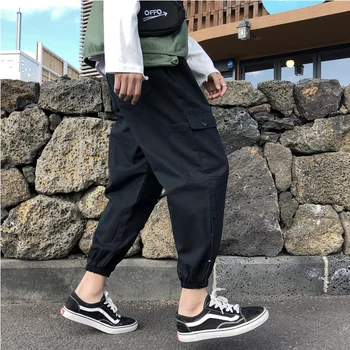 2019 Spring Summer New Men Casual Loose Solid Color Pocket Cargo Pants Elastic Waist Bound Feet Cotton Trousers Plus Size M-5XL
2019 Spring Summer New Men Casual Loose Solid Color Pocket Cargo Pants Elastic Waist Bound Feet Cotton Trousers Plus Size M-5XL