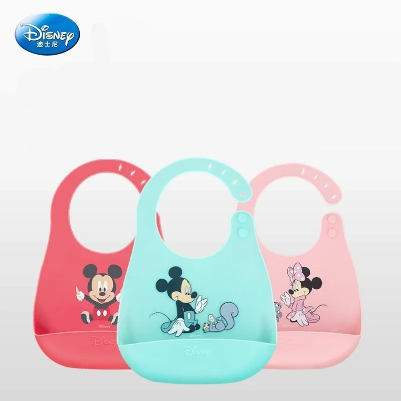 Детский слюнявчик Disney милый модный мягкий удобный регулируемый из пищевого