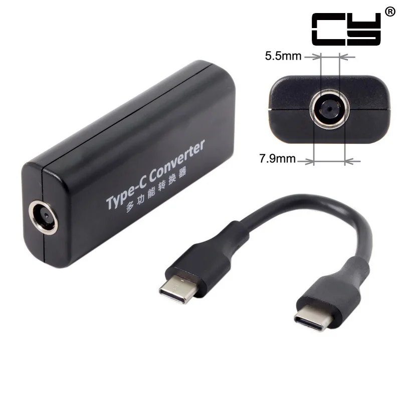 Type-C USB-C Power Plug to DC 7.9*5.5mm Jack ThinkPad X1 Carbon Input Charge Cable 45w for Mac book Laptop Phone
Type-C USB-C Power Plug to DC 7.9*5.5mm Jack ThinkPad X1 Carbon Input Charge Cable 45w for Mac book Laptop Phone