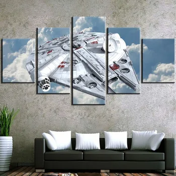 5 Pieces HD Printed Star Wars Millennium Falcon Painting Wall Art Picture Home Decoration Living Room Canvas Painting Decor
5 Pieces HD Printed Star Wars Millennium Falcon Painting Wall Art Picture Home Decoration Living Room Canvas Painting Decor