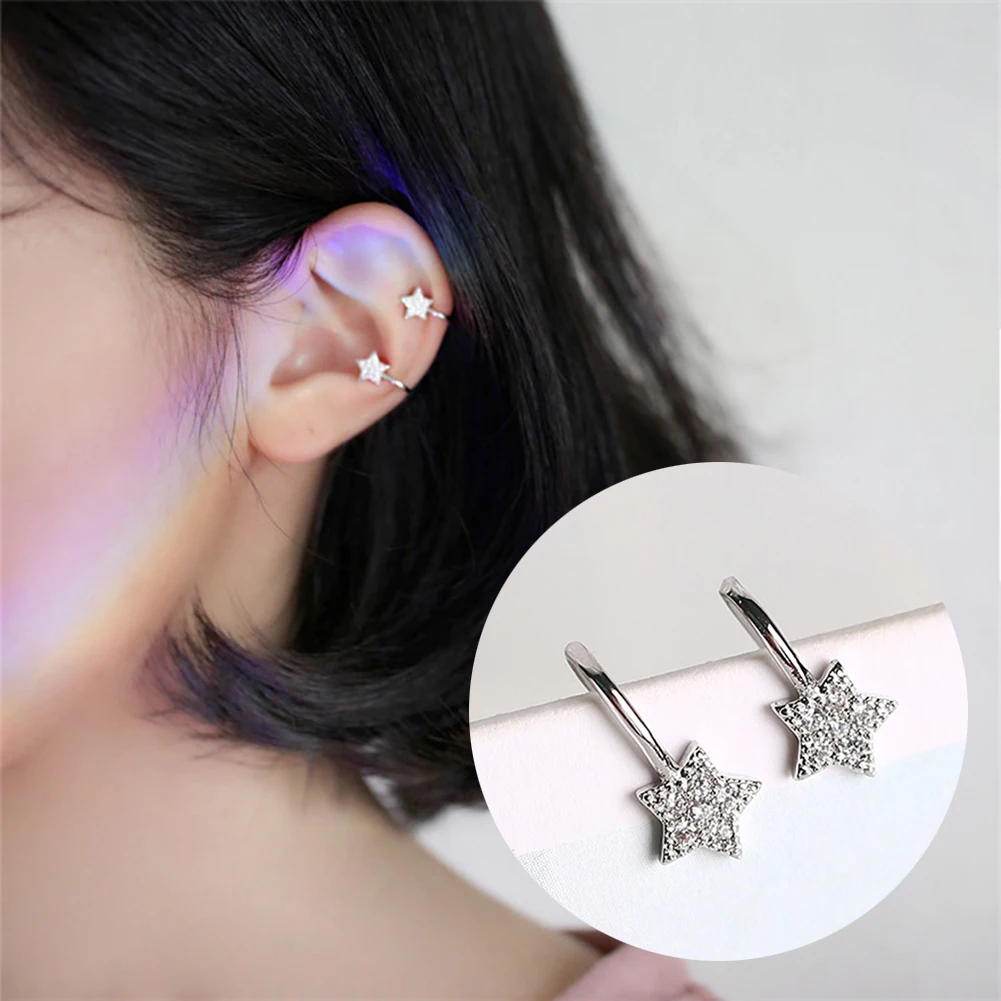 1 pair Korean Style Cezch Zircon Little Star Non Piercing Clip Earring Ear Cuff Tragus Earring Femme Bijoux Brincos 2019
1 pair Korean Style Cezch Zircon Little Star Non Piercing Clip Earring Ear Cuff Tragus Earring Femme Bijoux Brincos 2019