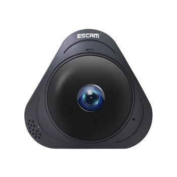 

Escam Q8 Hd 960P 1.3Mp 360 Degree Panoramic Monitor Fisheye Wifi Ir Infrared Camera Vr Camera With Two Way Audio/Motion Detect