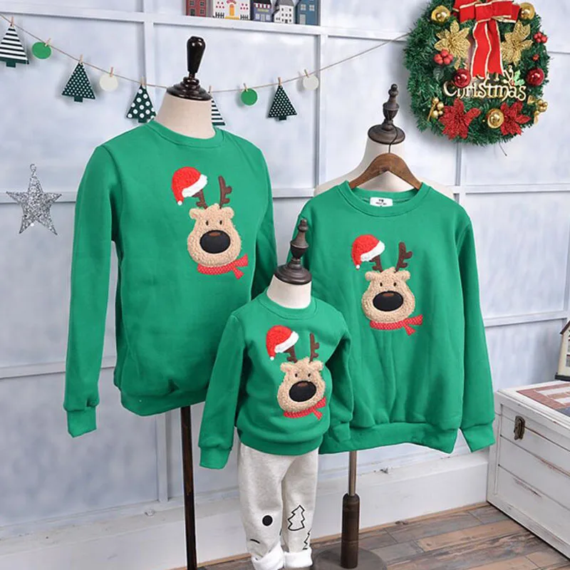 Family Clothing 2019 New Year Christmas Deer Sweater Children Clothes Kid shirts Polar Fleece Warm Family Matching Outfits
Family Clothing 2019 New Year Christmas Deer Sweater Children Clothes Kid shirts Polar Fleece Warm Family Matching Outfits