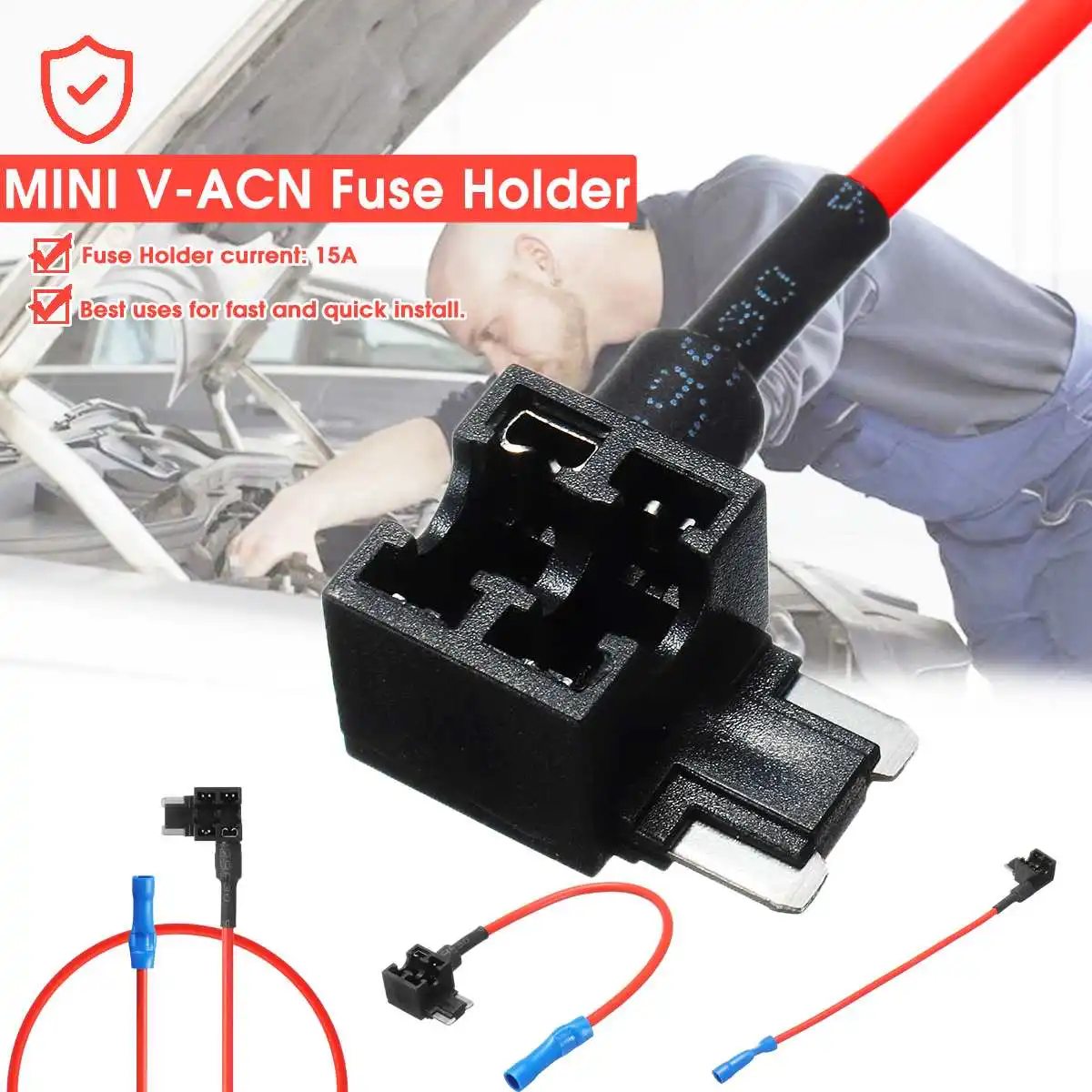 V-ACN 15A Fuse Holder Car Add Circuit Piggy-Back Tap Standard ATO ATC Blade Fuse Boxe Holder Set
V-ACN 15A Fuse Holder Car Add Circuit Piggy-Back Tap Standard ATO ATC Blade Fuse Boxe Holder Set