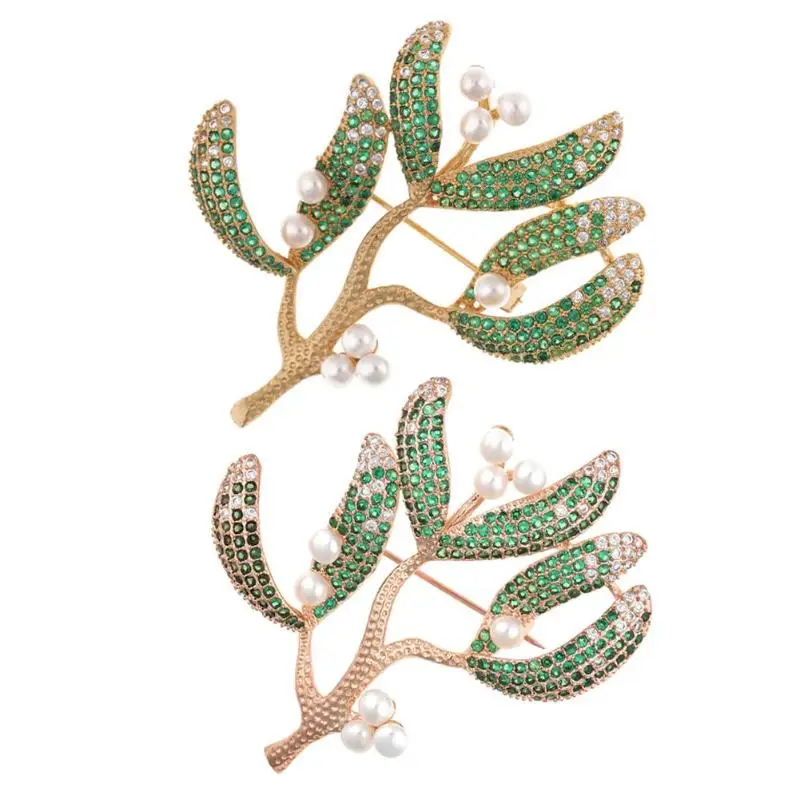 Women Fashion Leaf Rhinestones Pearl Brooch Scarf Pin Badge Jewelry Accessories Gift For Valentine's Mother's Day
Women Fashion Leaf Rhinestones Pearl Brooch Scarf Pin Badge Jewelry Accessories Gift For Valentine's Mother's Day