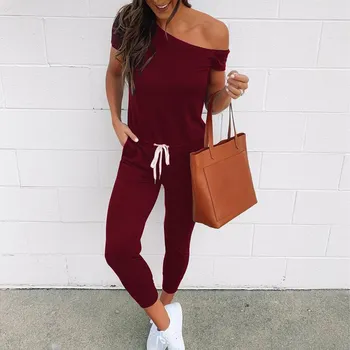 Off Shoulder Lace-up Pockets Sexy Jumpsuit Women Short Sleeve One Piece Outfit Rompers Summer Beach Overalls
Off Shoulder Lace-up Pockets Sexy Jumpsuit Women Short Sleeve One Piece Outfit Rompers Summer Beach Overalls
