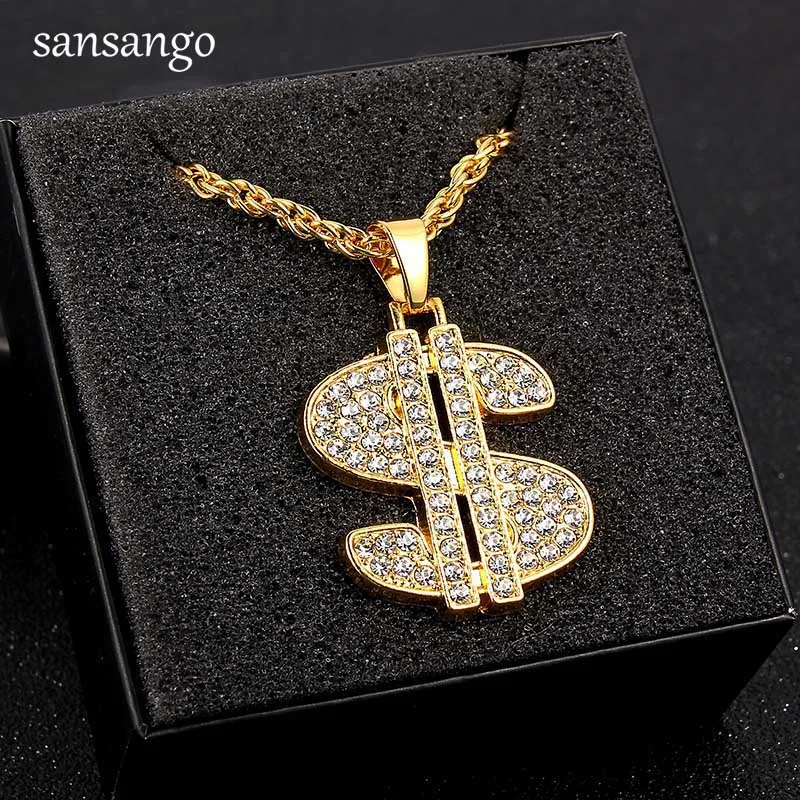 Gold Dollar Sign Shape Alloy Crystal Pendant Necklace Hip Hop Jewelry For Men Boy Birthday Party Gift Wedding Male Accessories
Gold Dollar Sign Shape Alloy Crystal Pendant Necklace Hip Hop Jewelry For Men Boy Birthday Party Gift Wedding Male Accessories