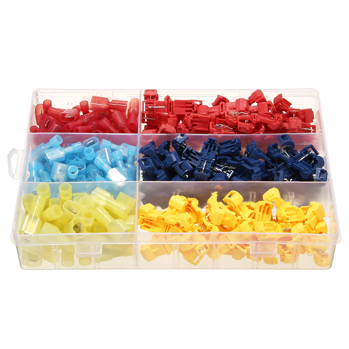 Mayitr 220pcs Plastic T-Tap Quick Splice Electrical Wire Crimp Terminal Connector 22-10AWG 0.5mm-6mm Kit Tool Set
Mayitr 220pcs Plastic T-Tap Quick Splice Electrical Wire Crimp Terminal Connector 22-10AWG 0.5mm-6mm Kit Tool Set