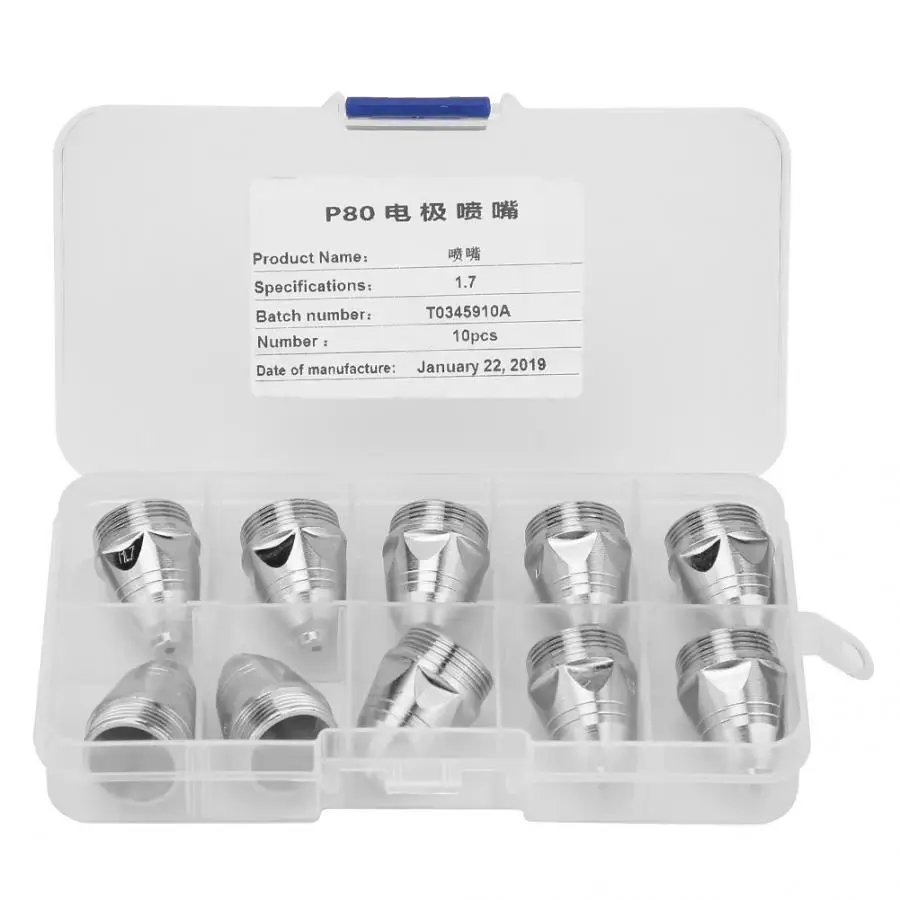 P80 Electrode Nozzle Plasma Consumable Cutter Torch Electrode Tip Set For Welding
P80 Electrode Nozzle Plasma Consumable Cutter Torch Electrode Tip Set For Welding
