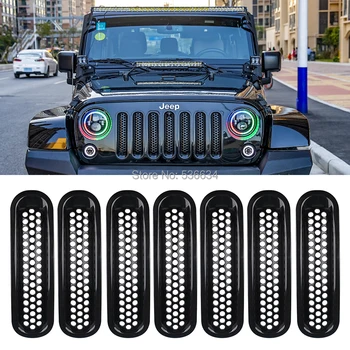 7PCS/1Set Grid Decorative Circle ABS Bar Front Mesh for Jeep Wrangler JK 2007-2017
7PCS/1Set Grid Decorative Circle ABS Bar Front Mesh for Jeep Wrangler JK 2007-2017