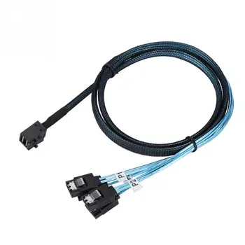 Cabledeconn Mini SAS SFF-8643 to 4 SATA 7Pin HDD Server Data Transmission Cable Server Data Cable
Cabledeconn Mini SAS SFF-8643 to 4 SATA 7Pin HDD Server Data Transmission Cable Server Data Cable