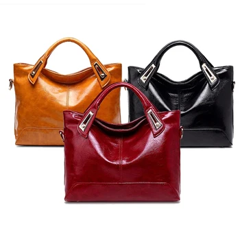 2019 New Designer Women Oil Wax Leather Handbags High Quality Shoulder Bags Ladies Handbags Fashion PU Leather Women Bags
2019 New Designer Women Oil Wax Leather Handbags High Quality Shoulder Bags Ladies Handbags Fashion PU Leather Women Bags