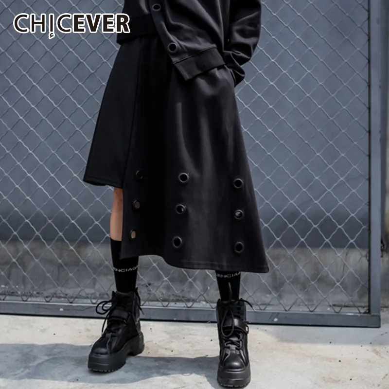 CHICEVER 2019 Spring Women's Skirts Female Elastic High Waist Loose Asymmetric Hem Black Skirts Fashion Streetwear Tide
CHICEVER 2019 Spring Women's Skirts Female Elastic High Waist Loose Asymmetric Hem Black Skirts Fashion Streetwear Tide