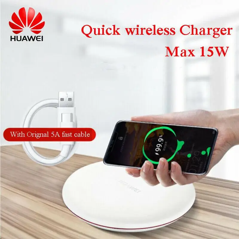Huawei Fast Qi Wireless Charger Charging Pad 15W for Mate20 Pro RS iPhone XS Sumsung Galaxy S9
Huawei Fast Qi Wireless Charger Charging Pad 15W for Mate20 Pro RS iPhone XS Sumsung Galaxy S9
