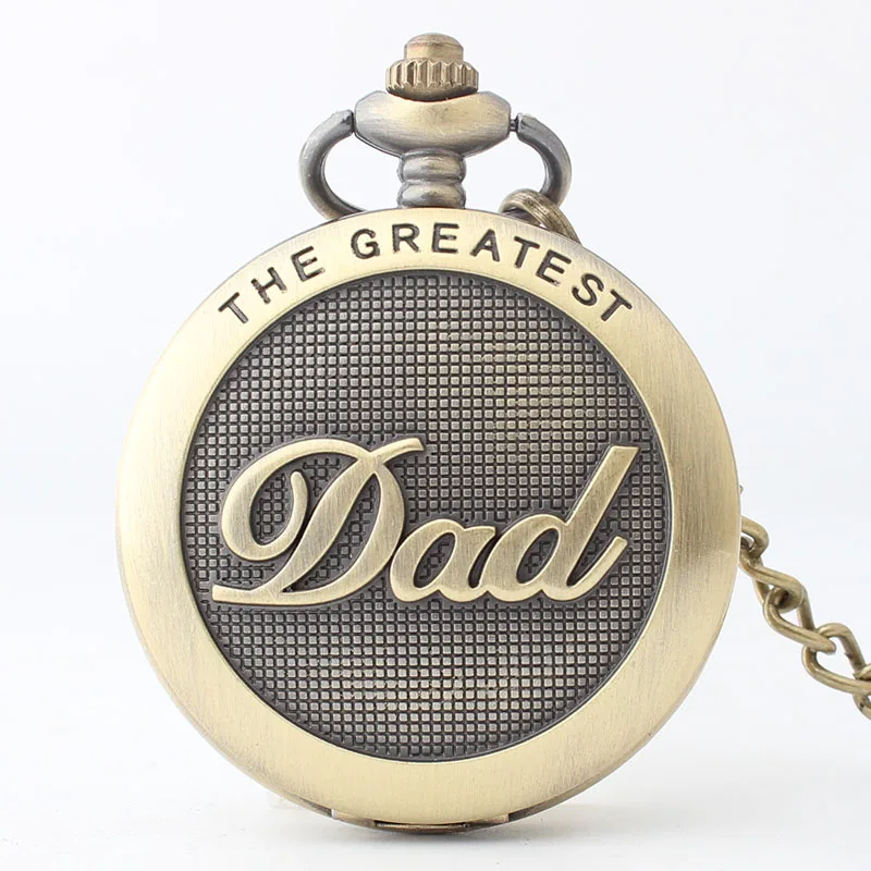 Pocket Watch Bronze The Greatest DAD Quartz With Belt Chain Xmas Gift Men/Women | Наручные часы