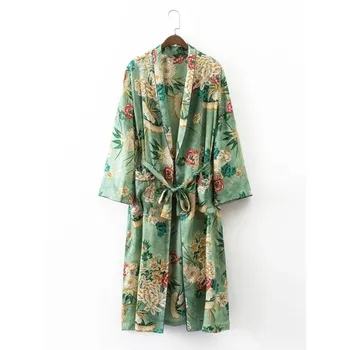 Spring Turn-Down Collar Floral Printed Blazer Two Pieces Sets Wiped Kimono Loose Pajama Jacket Trousers Suits 
Spring Turn-Down Collar Floral Printed Blazer Two Pieces Sets Wiped Kimono Loose Pajama Jacket Trousers Suits