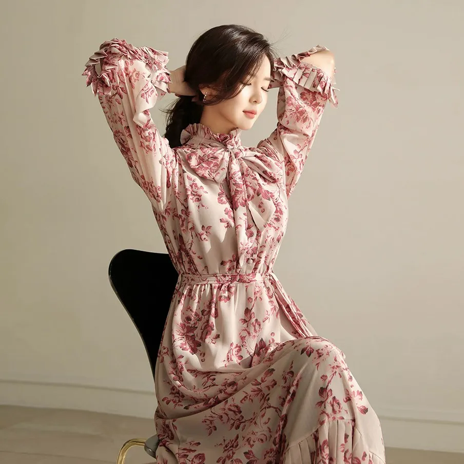 2019 Korean Fashion Bowknot Dress Print Lantern Sleeve Lace Up Pleated Dresses Vestidos
2019 Korean Fashion Bowknot Dress Print Lantern Sleeve Lace Up Pleated Dresses Vestidos