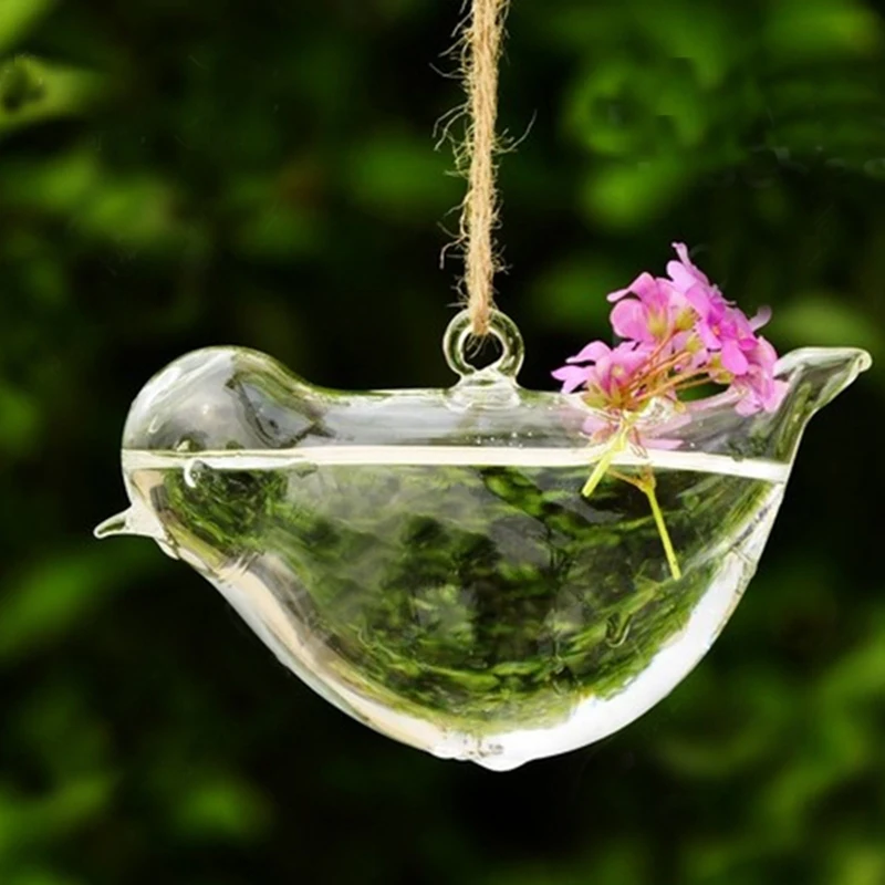 Clear Bird Glass Vase Bottle Hydroponic Container Planter Home Garden Wedding Decor Flower Hanging Glass Vase Fish Tank Fishbowl
Clear Bird Glass Vase Bottle Hydroponic Container Planter Home Garden Wedding Decor Flower Hanging Glass Vase Fish Tank Fishbowl