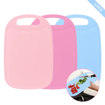 3Pc Set Plastic Frosted Chopping Cutting Board Non-slip Handle Hang Hole Food Vegetable Meat Slice Cut Kitchen Cooking Tools
3Pc Set Plastic Frosted Chopping Cutting Board Non-slip Handle Hang Hole Food Vegetable Meat Slice Cut Kitchen Cooking Tools