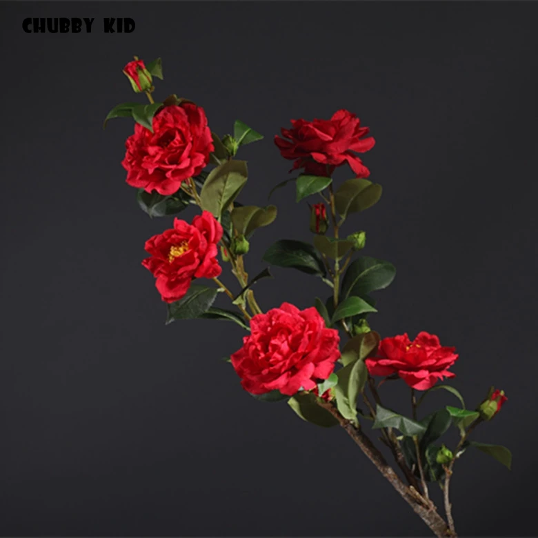 Wholesale 106cm long stem multi-heads artificial Camellia flower large fake Camelia wedding decorative silk tea flower 18pcs/lot
Wholesale 106cm long stem multi-heads artificial Camellia flower large fake Camelia wedding decorative silk tea flower 18pcs/lot