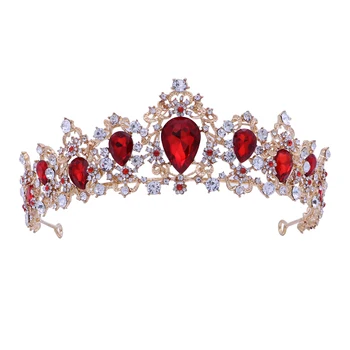 Royal Crystal Tiara Wedding Crown Princess Headpieces Bridal Hair Accessories (Red)
Royal Crystal Tiara Wedding Crown Princess Headpieces Bridal Hair Accessories (Red)