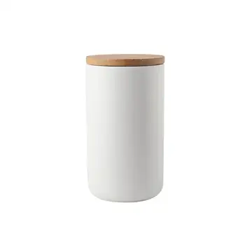 1pc Ceramic Jar Food Storage Modern Sealed Container Canister with Wooden Lid for Sugar Coffee Bean Loose Tea Spice
1pc Ceramic Jar Food Storage Modern Sealed Container Canister with Wooden Lid for Sugar Coffee Bean Loose Tea Spice