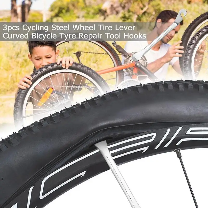 3pcs Cycling Steel Wheel Tire Lever Curved Bicycle Tyre Repair Tool Hooks Wheel Tire Lever Curved Bike Bicycle Tyre Repair Tool
3pcs Cycling Steel Wheel Tire Lever Curved Bicycle Tyre Repair Tool Hooks Wheel Tire Lever Curved Bike Bicycle Tyre Repair Tool