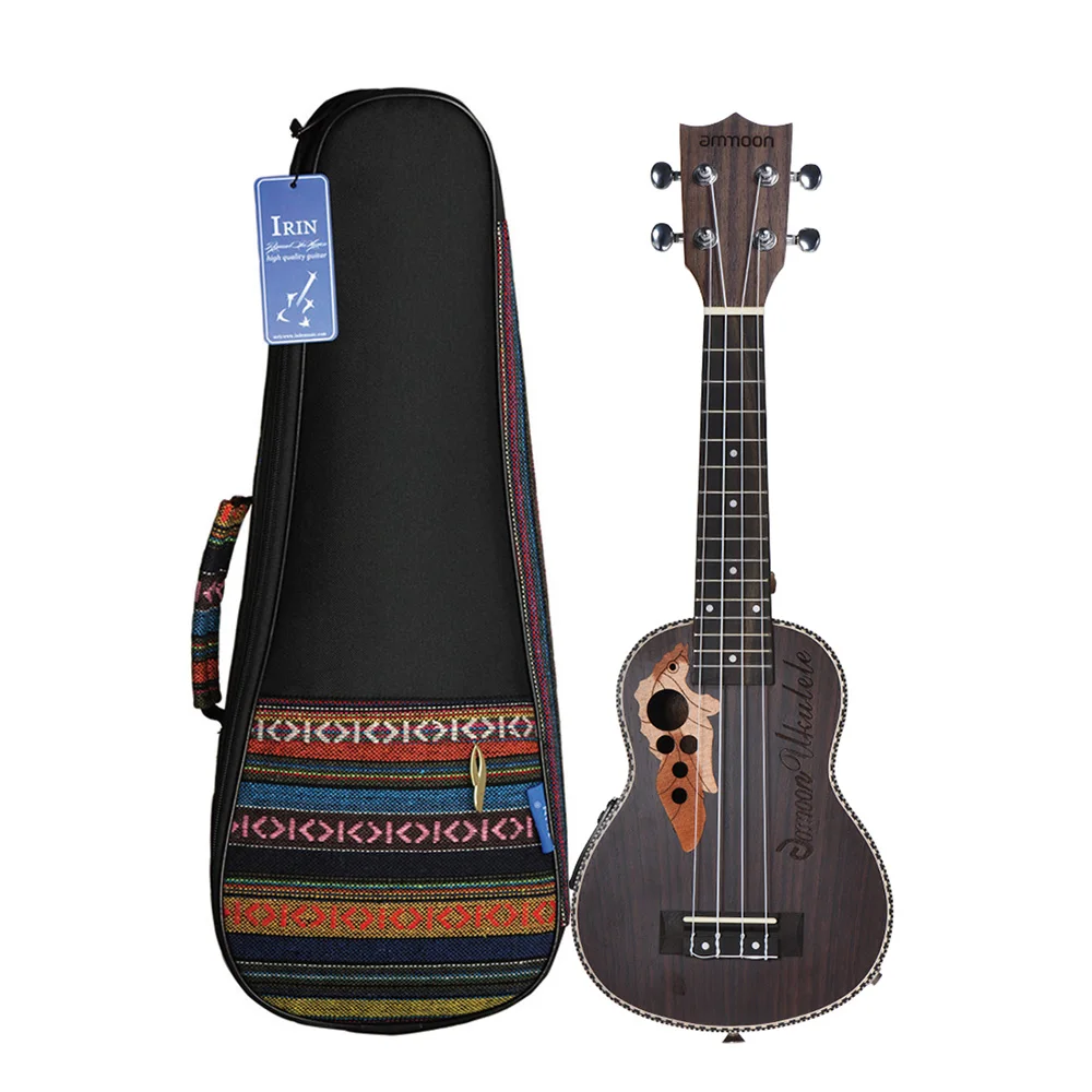ammoon Spruce 21" Acoustic Ukulele 15 Fret 4 Strings Stringed Musical Instrument with Built-in EQ Pickup + Ukulele Bag
ammoon Spruce 21" Acoustic Ukulele 15 Fret 4 Strings Stringed Musical Instrument with Built-in EQ Pickup + Ukulele Bag