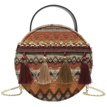 Fashion Women Handbag Ethnic Handmade Tassel Straw Rattan Woven Shoulder Bags Chain Straps Holiday Beach Crossbody Bag
Fashion Women Handbag Ethnic Handmade Tassel Straw Rattan Woven Shoulder Bags Chain Straps Holiday Beach Crossbody Bag