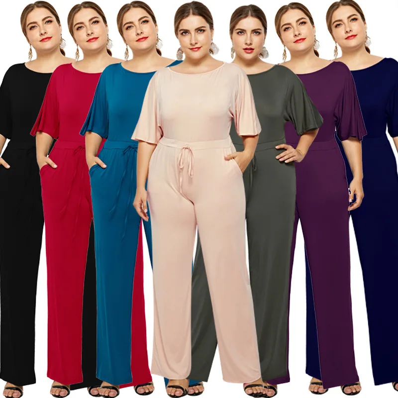 Large Size Rompers Womens Jumpsuit Women's Casual Style Loose Solid Color Wide Leg 7 Colors L-3XL Sizes Women Jumpsuit Plus Size
Large Size Rompers Womens Jumpsuit Women's Casual Style Loose Solid Color Wide Leg 7 Colors L-3XL Sizes Women Jumpsuit Plus Size