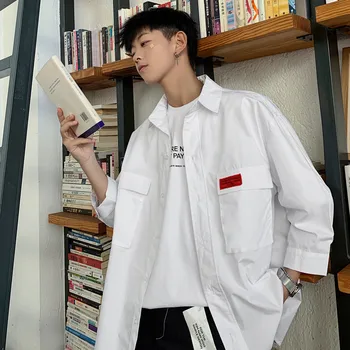 2019 Men's Seven Part Sleeve Shirt Work Clothes Shirt Tide Brand Male Pocket Decoration White/black/green Cotton Clothes M-3XL
2019 Men's Seven Part Sleeve Shirt Work Clothes Shirt Tide Brand Male Pocket Decoration White/black/green Cotton Clothes M-3XL