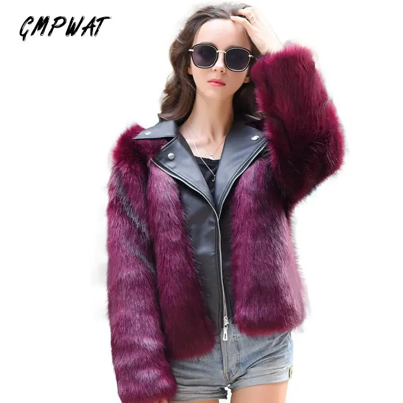 GMPWAT Turn-down Collar Zipper Short Wide-waisted Thick Warm Faux Fur Jacket High Street Faux Leather Motorcycle Outwear
GMPWAT Turn-down Collar Zipper Short Wide-waisted Thick Warm Faux Fur Jacket High Street Faux Leather Motorcycle Outwear
