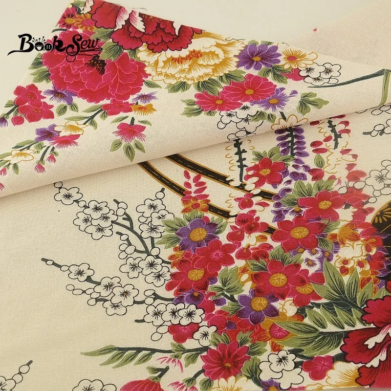 Booksew Cotton Linen Fabrics Beige Tecidos Quilting Tissue DIY Tablecloth Bag Curtain Red Flowers Designs Crafts Tela Algodon
Booksew Cotton Linen Fabrics Beige Tecidos Quilting Tissue DIY Tablecloth Bag Curtain Red Flowers Designs Crafts Tela Algodon