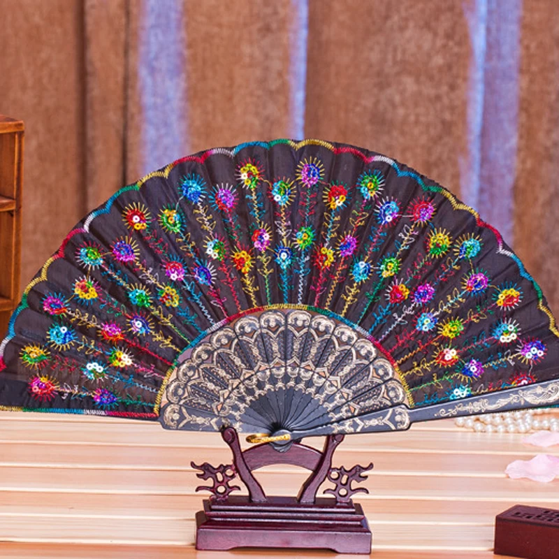 colorful Decorative Fans Plastic Cloth Folding Hand Held Dance Fan Flower Pattern for Party Wedding Spanish Style Fan
colorful Decorative Fans Plastic Cloth Folding Hand Held Dance Fan Flower Pattern for Party Wedding Spanish Style Fan