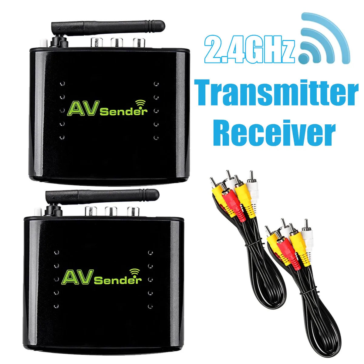 

2.4GHz 150M/492ft AV Sender Wireless Transmitter Receiver IR Remote Extender Digital STB Sharing Device Audio Video Equipment
