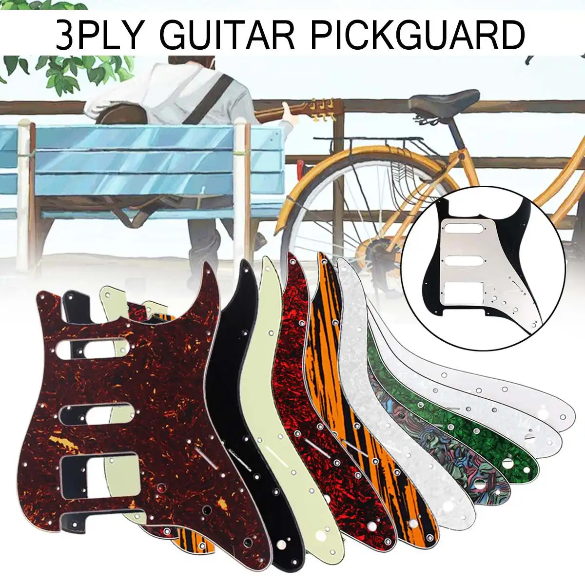 3ply Electric Guitar Pickguard Pickups For USA/MEX Fender for Stratocaster Strat Guitar Pickguards Parts & Accessories
3ply Electric Guitar Pickguard Pickups For USA/MEX Fender for Stratocaster Strat Guitar Pickguards Parts & Accessories