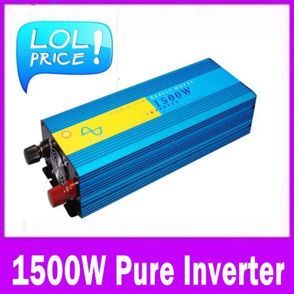 Pure Sine Wave power inverter 1500w DC 12V to AC 220V for solar power free shipping
Pure Sine Wave power inverter 1500w DC 12V to AC 220V for solar power free shipping