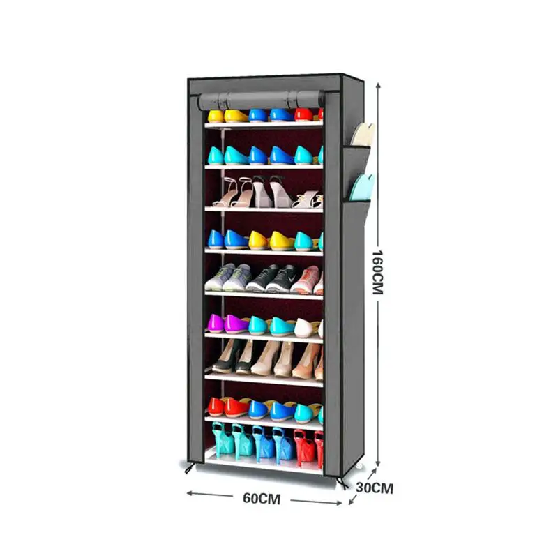 9 Layers 27 Pairs Shoe Rack Dustproof Cover Closet Shoe Storage Cabinet Organizer Silver Grey
9 Layers 27 Pairs Shoe Rack Dustproof Cover Closet Shoe Storage Cabinet Organizer Silver Grey