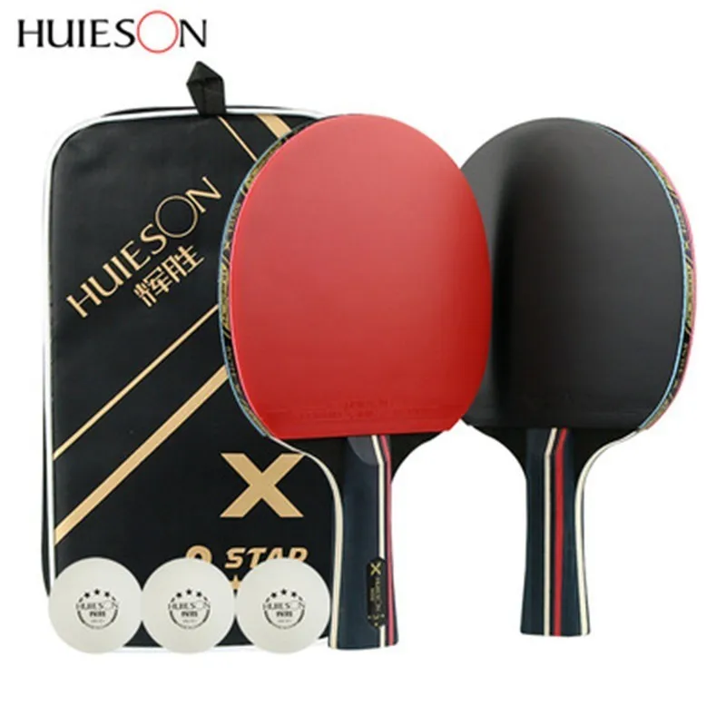 Huieson 3 Star Table Tennis Rackets Set Double Face Pimples-in Rubber Quick Attacked Ping Pong Racket with 3 Balls and Carry Bag
Huieson 3 Star Table Tennis Rackets Set Double Face Pimples-in Rubber Quick Attacked Ping Pong Racket with 3 Balls and Carry Bag