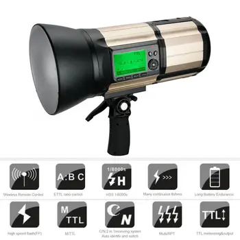 For NiceFoto K8 800W 5000K GN103 HSS 1/8000s 2.4G Wireless Strobe Flash Portable Speedlite
For NiceFoto K8 800W 5000K GN103 HSS 1/8000s 2.4G Wireless Strobe Flash Portable Speedlite