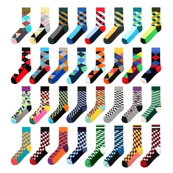Brand Quality Mens Happy Socks 27Colors Striped Plaid Diamond Cherry Socks Men Combed Cotton Calcetines Largos Hombre
Brand Quality Mens Happy Socks 27Colors Striped Plaid Diamond Cherry Socks Men Combed Cotton Calcetines Largos Hombre