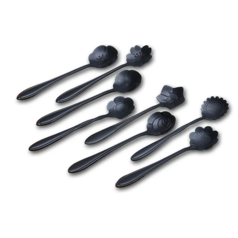 Mrosaa KC-FS01 1pcs Black Stainless Steel Flower Shape Coffee Sugar Spoon Tea Spoon Ice Cream Teaspoons Tableware Coffee Scoops
Mrosaa KC-FS01 1pcs Black Stainless Steel Flower Shape Coffee Sugar Spoon Tea Spoon Ice Cream Teaspoons Tableware Coffee Scoops