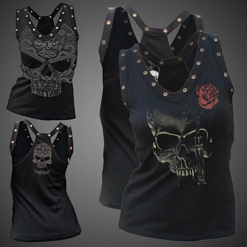 ZOGAA 2019 summer new women vest gothic street casual vest skull print sexy top top women streetwear Plus Size XS-5XL
ZOGAA 2019 summer new women vest gothic street casual vest skull print sexy top top women streetwear Plus Size XS-5XL
