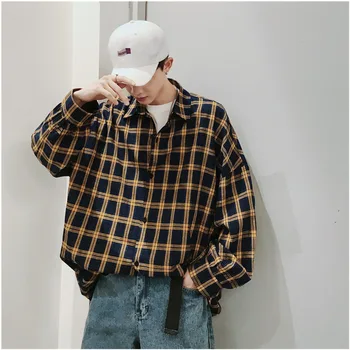 2018 Exquisite Korean Style Autumn New Grid Loose Casual Shirt Men's Collar Cotton Simple Shirt Jacket Yellow / Green / Red
2018 Exquisite Korean Style Autumn New Grid Loose Casual Shirt Men's Collar Cotton Simple Shirt Jacket Yellow / Green / Red